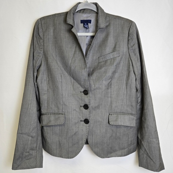 J. Crew Jackets & Blazers - J. Crew Herringbone Wool Cashmere Blend 3 Button Blazer, Gray, Size 10, 88636